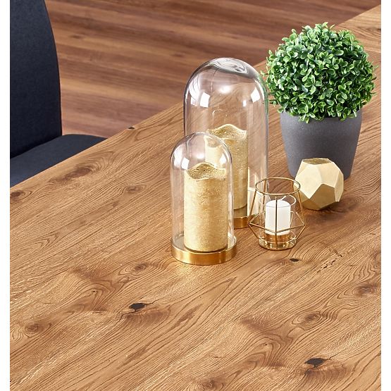 Dining Table PEREZ - Light Oak/Black