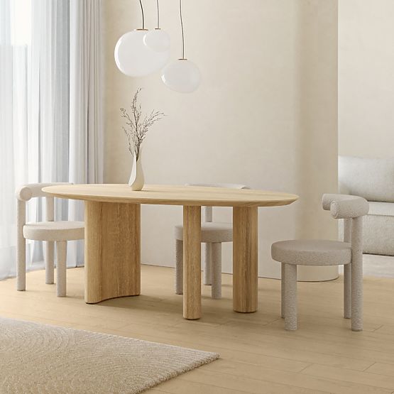 Dining Table Segretto 200 cm, Oval, Natural Oak