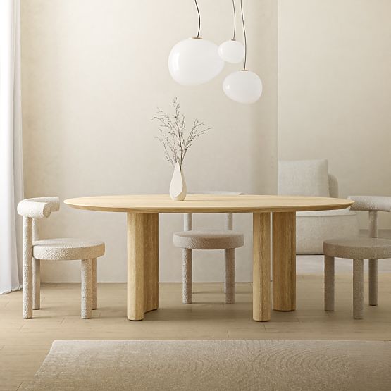 Dining Table Segretto 200 cm, Oval, Natural Oak