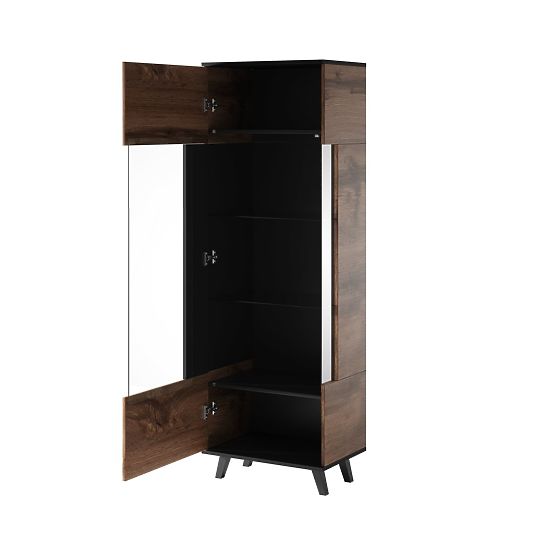 Display Cabinet RANDOM W-1 - Wotan Oak/Black
