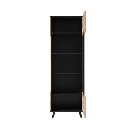 Display Cabinet RANDOM W-1 - Wotan Oak/Black