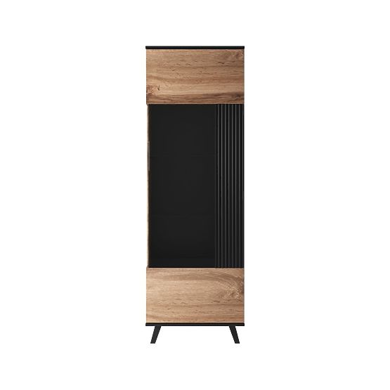 Display Cabinet RANDOM W-1 - Wotan Oak/Black