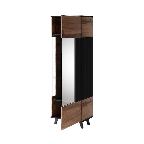 Display Cabinet RANDOM W-1 - Wotan Oak/Black