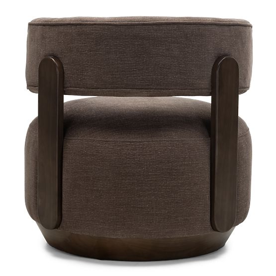 Dolce Relaxation Chair, Rounded Shapes, Brown Espresso, Walnut