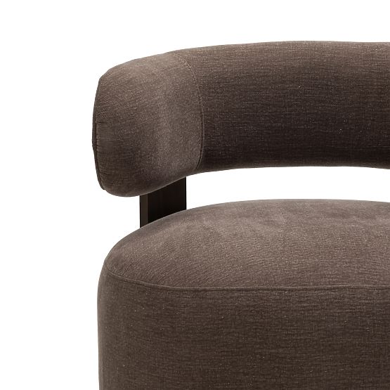 Dolce Relaxation Chair, Rounded Shapes, Brown Espresso, Walnut