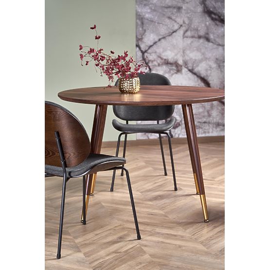 DOMENICO Table Top - Walnut, Legs - Walnut / Gold (2p=1pc)