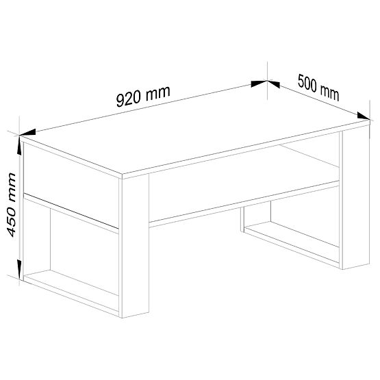 DOMI COFFEE TABLE ARTISAN OAK / BLACK