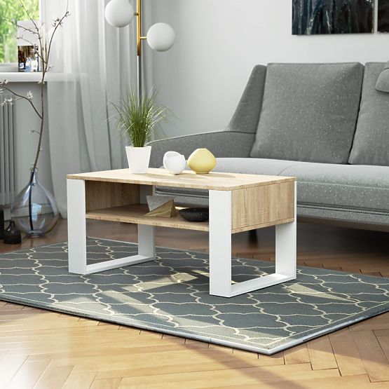 DOMI COFFEE TABLE SONOMA OAK / WHITE