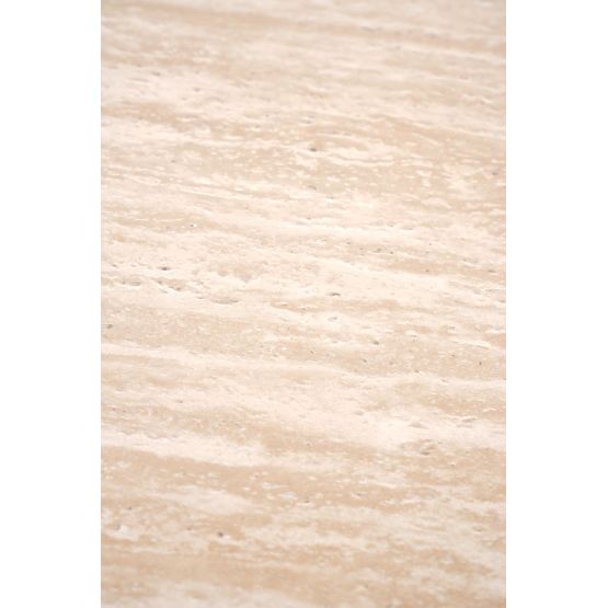 DOROTEA_S coffee table travertine / walnut (2pcs=1set)