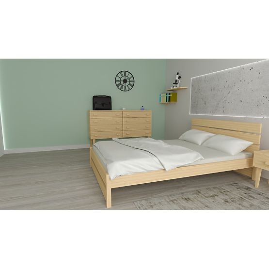 Double bed Max 200 x 180 cm - pine