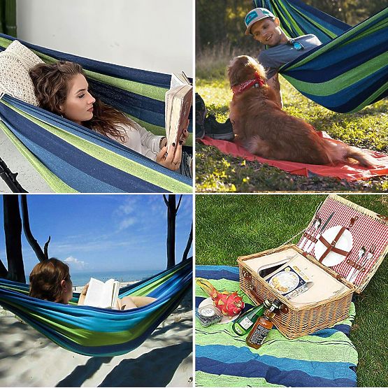 Double Hammock 480143A BLUE