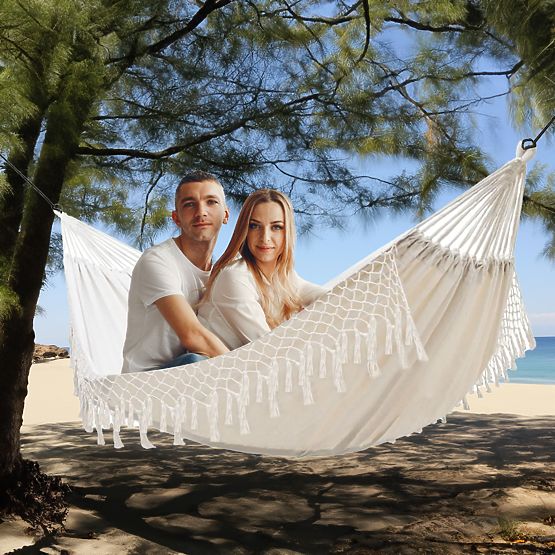 Double Person Braided Rope Hammock 400256