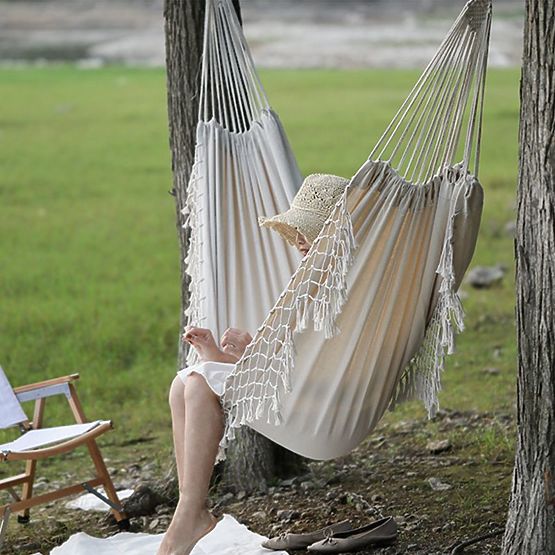 Double Person Braided Rope Hammock 400256