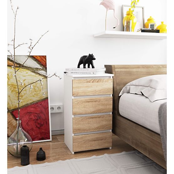 Dresser CL4 PK White / Sonoma Oak