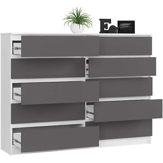 DRESSER K160 10DR CLP PK WHITE / GRAY