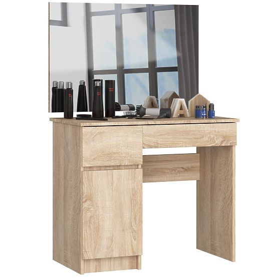 Dressing Table with Mirror CLP P-2/SL 900x600 LEFT PK SONOMA OAK
