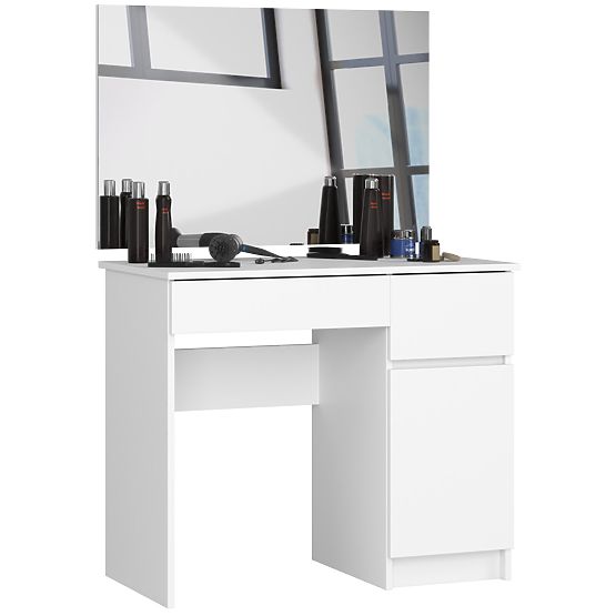 DRESSING TABLE WITH MIRROR CLP P-2/SL 900x600 RIGHT PK WHITE