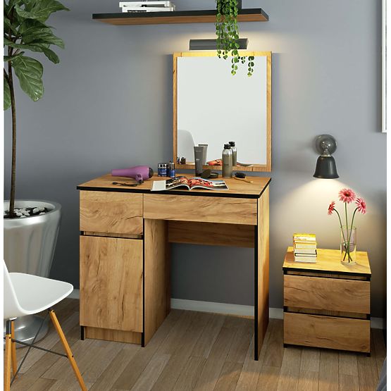 Dressing Table with Mirror CLP P-2/SL Left PK Oak Craft