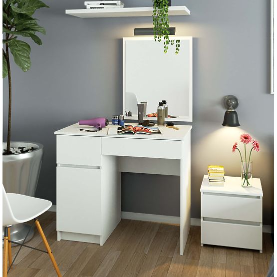 Dressing Table with Mirror CLP P-2/SL LEFT PK WHITE