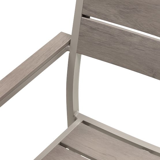 Drillo Garden Chair Aluminum, Beige-Grey, Polywood