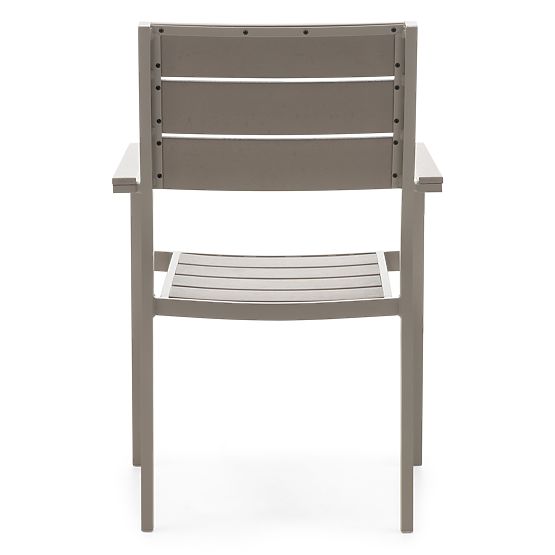Drillo Garden Chair Aluminum, Beige-Grey, Polywood
