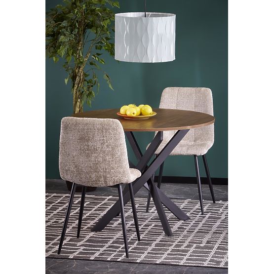 EDGAR Table, Top - Walnut, Legs - Black (2p=1pc)