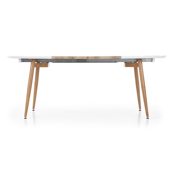 EDWARD Extendable Table Honey Oak / White; Legs: Honey Oak (2p=1pc)