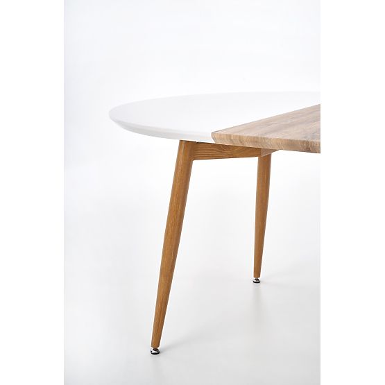 EDWARD Extendable Table Honey Oak / White; Legs: Honey Oak (2p=1pc)