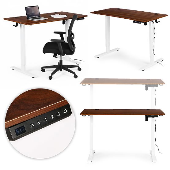 Electric Adjustable Desk 120x60 cm, Height Adjustment 72-117 cm ModernHome