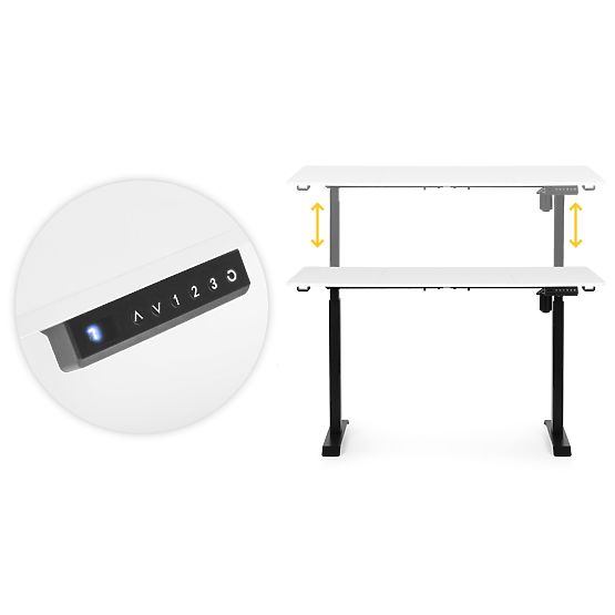 Electric Adjustable Desk 140x70 cm, Adjustable Height 76-121 cm ModernHome