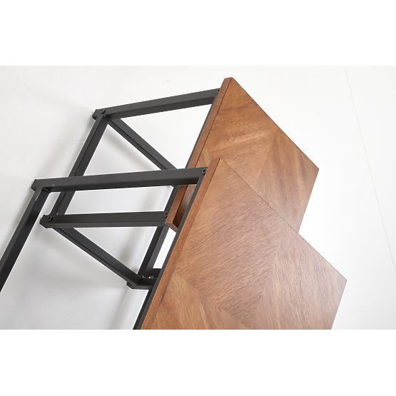 ELZA Set of 2 Benches, Walnut/Black (1p=1pc)