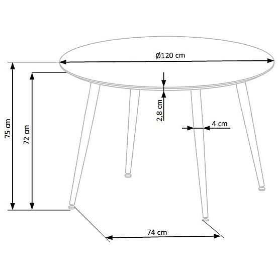 EMBOS Table Black/Gold (2p=1pc)