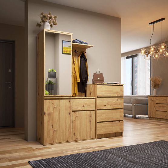 ENTRO PK HALLWAY SET OAK ARTISAN