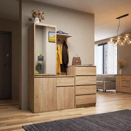 ENTRO PK SONOMA OAK HALLWAY SET