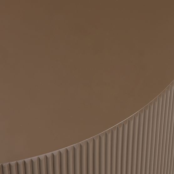 Ermanno Coffee Table, 90 cm, Mocha, Grooved