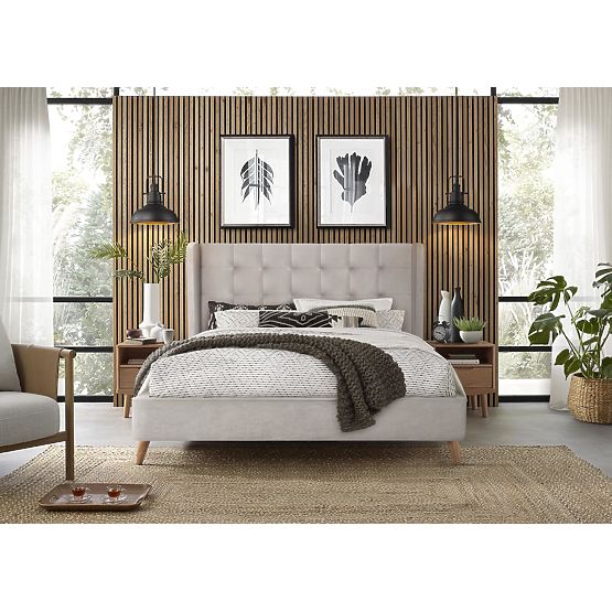 ESTELLA 160 cm Bed Beige (4p=1pc)