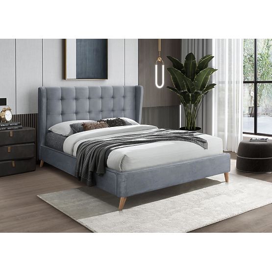 ESTELLA 160 cm Bed Grey (4p=1pc)