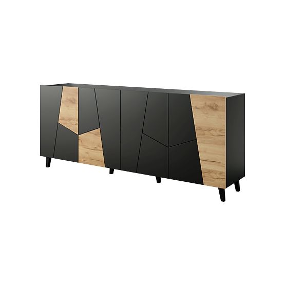 ETNA Dresser Black Matte/ Black Matte/ Craft Oak