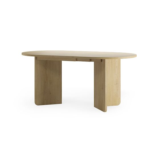 Extendable Oval Table Lou 140-200 cm, Oak Cremona Torro