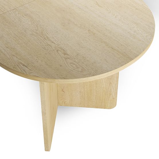 Extendable Oval Table Lou 140-200 cm, Oak Cremona Torro