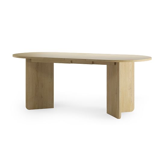 Extendable Oval Table Lou 140-200 cm, Oak Cremona Torro
