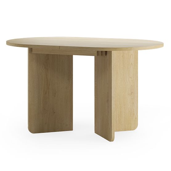 Extendable Oval Table Lou 140-200 cm, Oak Cremona Torro