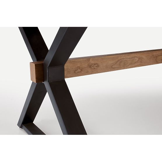 Extendable Table BARON, Walnut/Black (2p=1pc)