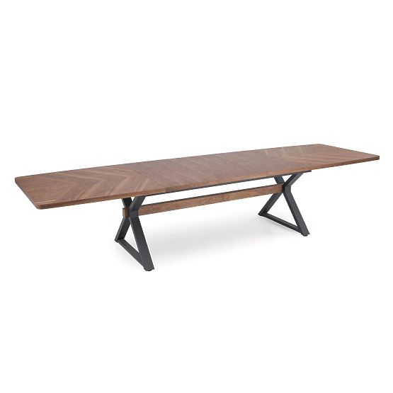 Extendable Table BARON, Walnut/Black (2p=1pc)
