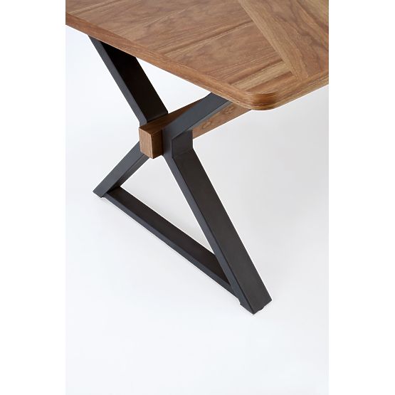 Extendable Table BARON, Walnut/Black (2p=1pc)