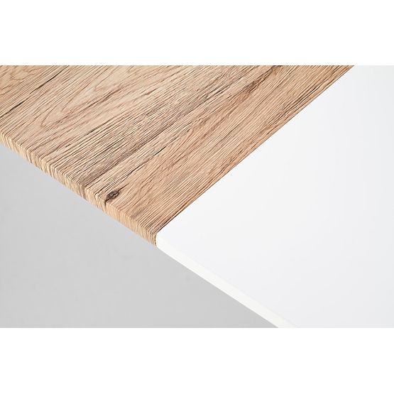 Extendable Table CALIBER White / San Remo Oak (1p=1pc)