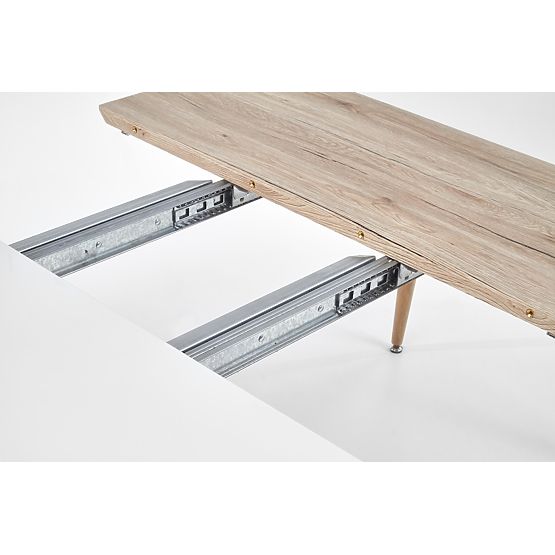 Extendable Table EDWARD White / San Remo Oak (2p=1pc)