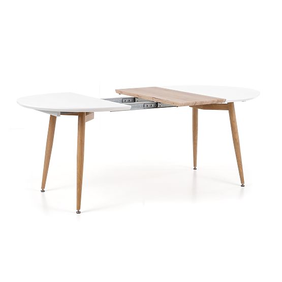 Extendable Table EDWARD White / San Remo Oak (2p=1pc)