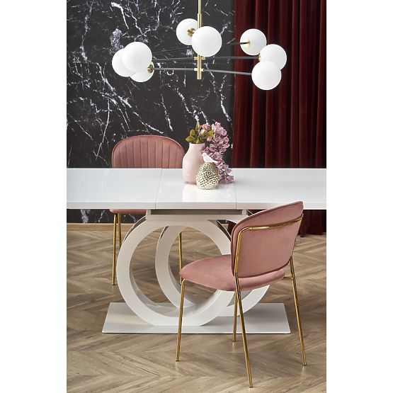 Extendable Table GALARDO, White/Gold (3p=1pc)