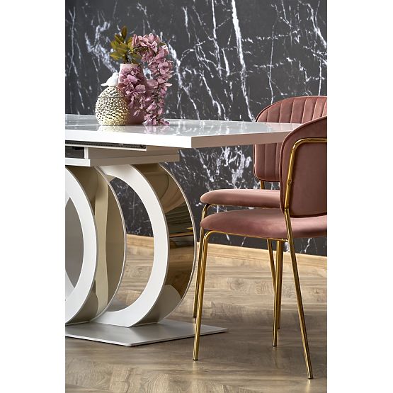Extendable Table GALARDO, White/Gold (3p=1pc)